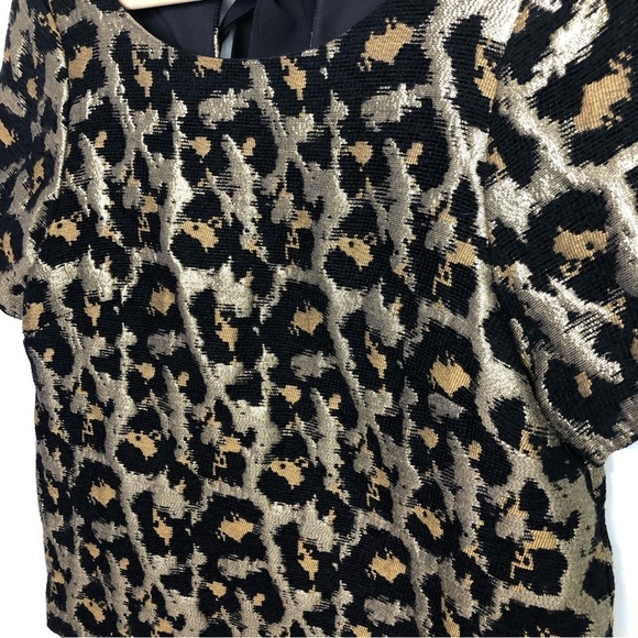 HUTCH by Anthropologie Gold/black metallic blouse - Picture 4 of 13